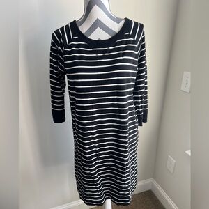 Jones New York Sport Sweatshirt Dress - Black/White - Size Medium